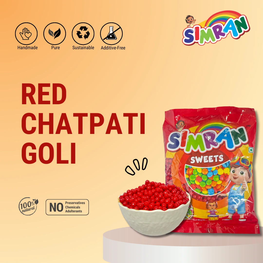 Sugar Boiled Red chattarmattar <br>(Red ChatPati Goli)