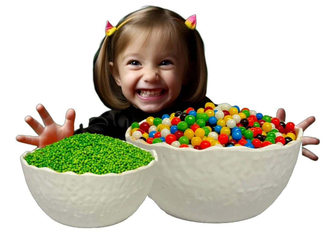 Girl eating candy